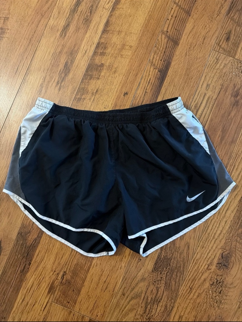Nike Women's Black Running Shorts with White Trim